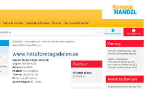 www.hittaforetagsdelen.se - Svensk Handel